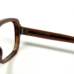 80s U.S. Military Issue Glasses Square Frame - Brown [50-24]