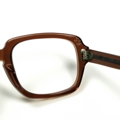 80s U.S. Military Issue Glasses Square Frame - Brown [50-24]