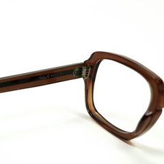 80s U.S. Military Issue Glasses Square Frame - Brown [50-24]