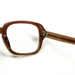 80s U.S. Military Issue Glasses Square Frame - Brown [50-20]