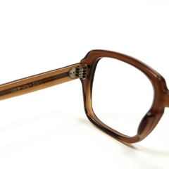 80s U.S. Military Issue Glasses Square Frame - Brown [50-20]