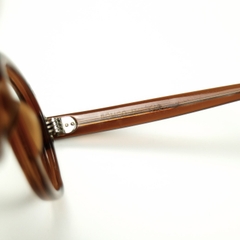 80s U.S. Military Issue Glasses Square Frame - Brown [48-20]