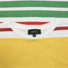 A.P.C. Paris Color Stripe T-Shirt Size S