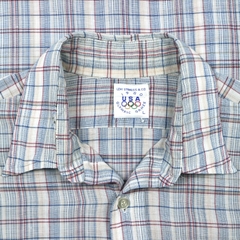 Vtg 80s Levi's Olympic Games Plaid Shirt Size L