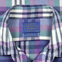 90s Pendleton Made in USA S/S Plaid Shirt Size L
