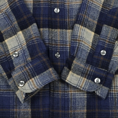 Vintage 70s Pendleton Wool Plaid Shirt Size L