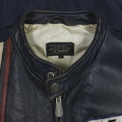 Lee Trevor Nylon Leather Motorcycle Jacket Size L