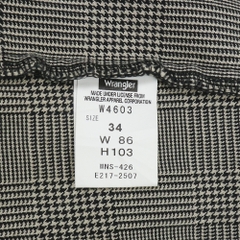 Wrangler Check Pattern Pants Size 34