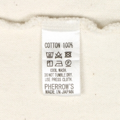 Pherrow's Japan Cotton T-Shirt Natural Size M