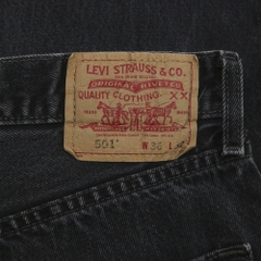 2000s Levi's 501 Black Denim Jeans Size 36