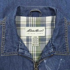 Eddie Bauer Flannel Lined Denim Jacket Size L