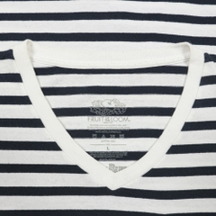 FOTL x Blue Blue Stripe V-neck T-Shirt Size M