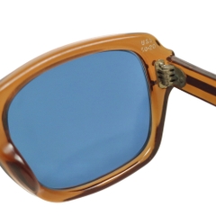 80s U.S. Military Issue Glasses Brown - Blue Lens [50-20]