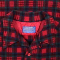 Vintage 70s Pendleton Wool Plaid Board Shirt Size L