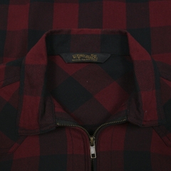Calm Slow Buffalo Check Zipped Western Shirt Size M