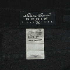 Eddie Bauer Relaxed Fit Black Denim Jeans Size 34