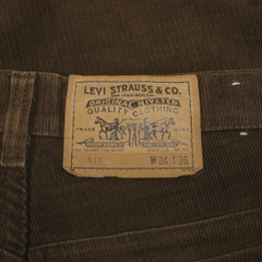 Vintage 80s Levi's 517 USA Corduroy Bootcut Jeans Size 33
