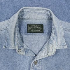 Vtg Polo Country Ralph Lauren Denim Shirt Size L