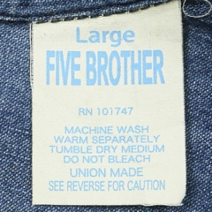 Five Brother Light Denim Work Shirt Size M