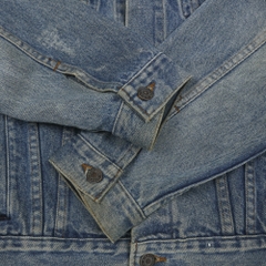 80s Plain Pockets JCPenney USA Trucker Denim Jacket Size M