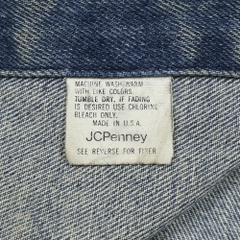 80s Plain Pockets JCPenney USA Trucker Denim Jacket Size M