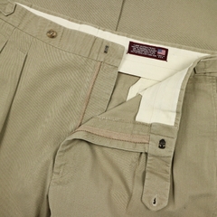 Vtg Made in USA Pleated Khaki Trousers Size 35