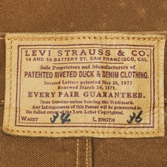 LEVI’S VINTAGE CLOTHING Lot 1873 Duck Waist Overalls Size 32