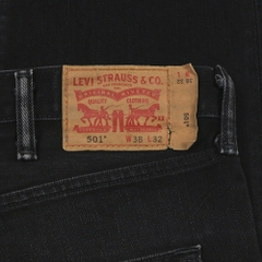 2010s Levi's 501 Black Denim Jeans Size 38