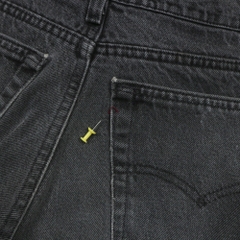 90s Levi's 505 Faded Black Denim Jeans Size 31