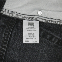 2000s Levi's 505 Faded Black Denim Jeans Size 34