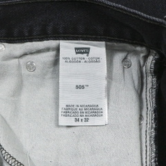 2010s Levi's 505 Black Denim Jeans Size 34
