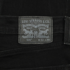 Levi's 505 Black Stretch Denim Jeans Size 32