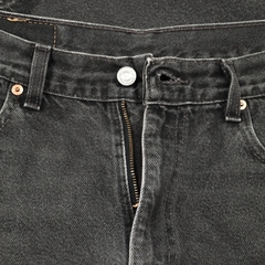 2000s Levi's 550 Made in USA Black Denim Shorts Size 34