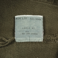 2000s Levi's 501 Olive Dyed Denim Jeans Size 33