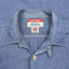 UES Mfg Made in Japan Chambray Work Shirt Size M