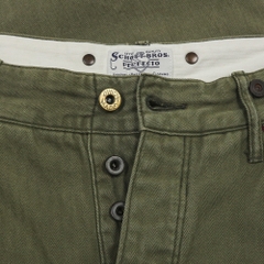 Schott Olive Herringbone Utility Pants Size 28