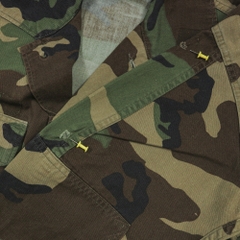80s U.S. Army BDU Woodland Camo Jacket Size S