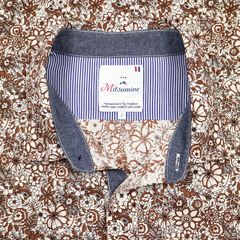 Mitsumine Floral Pattern Shirt L/S Size L
