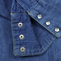 Vtg Rockmount USA Denim Western Shirt Size L