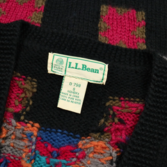 Vtg 80s L.L.Bean Wool Knit Cardigan Women Size S