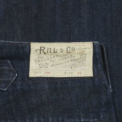Double RL RRL Buckle Back Selvedge Denim Pants Size 32