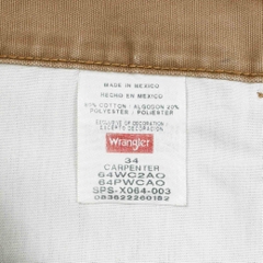 Wrangler Canvas Carpenter Shorts Size 34