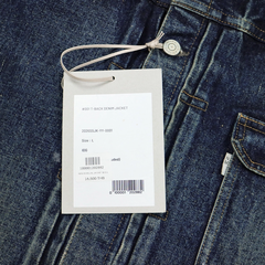 New Manual #001 T-Back Denim Jacket 2026SSJK-YY-0001 Size L