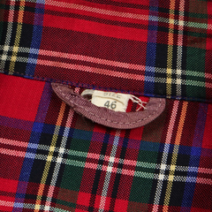 Vintage 50-60s Red Plaid Drizzler Jacket Conmar Zipper Size XL