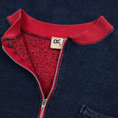 45rpm 45R Japan Half Zip Indigo Sweatshirt Size M