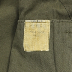 Vintage French Army Olive Field Jacket Size S