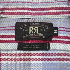 Double RL RRL Flannel Work Shirt Size L