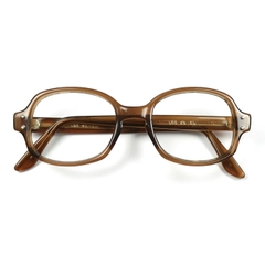 80s U.S. Military Issue Glasses Oval Frame - Brown [50-20]