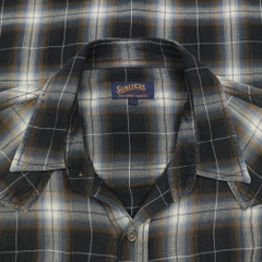 Sun Lucas Plaid Western Shirt Size L