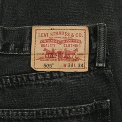 2010s Levi's 505 Black Denim Jeans Size 34